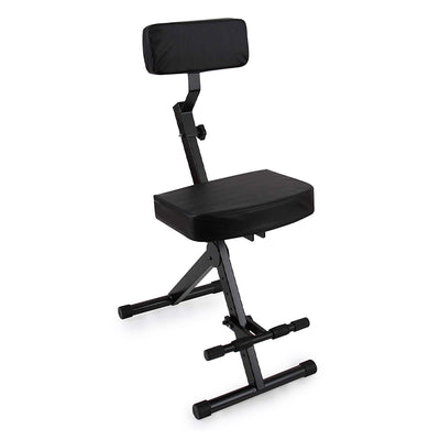 Pyle Performer Chair Seat Portable Stool w/ Height Adjustable Foot Rest (2 Pack) - VMInnovations
