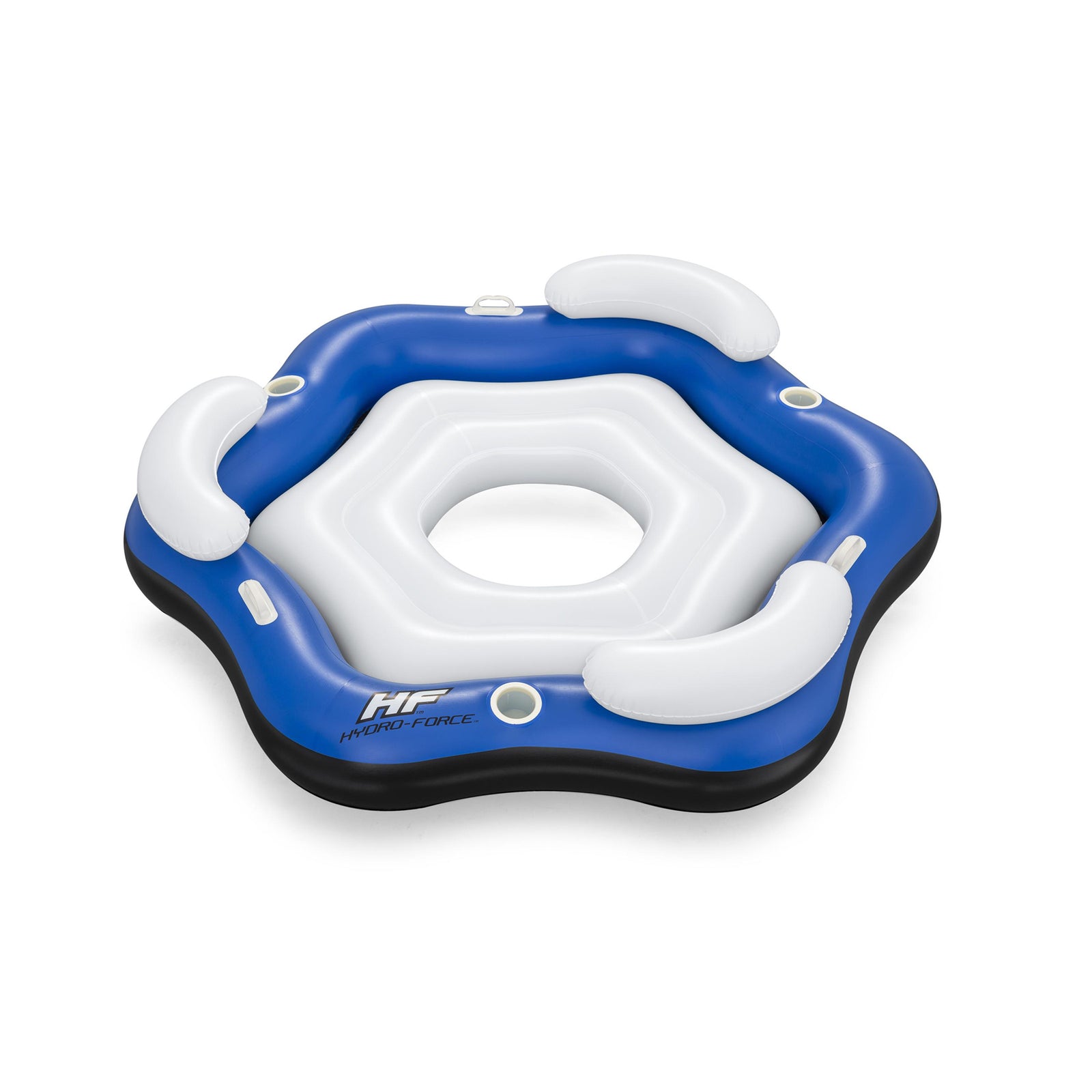 Bestway Hydro Force X3 Island 3 Person Inflatable Inner Tube, Blue and White - VMInnovations