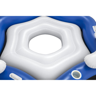 Bestway Hydro Force X3 Island 3 Person Inflatable Inner Tube, Blue and White