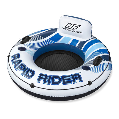 Bestway Hydro Force Rapid Rider Single River Inner Tube, Blue & White (Open Box) - VMInnovations