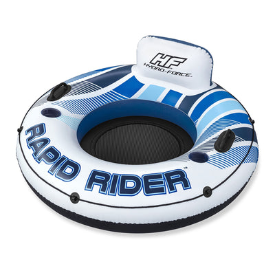Bestway Hydro Force Rapid Rider Single River Inner Tube, Blue and White (Used)