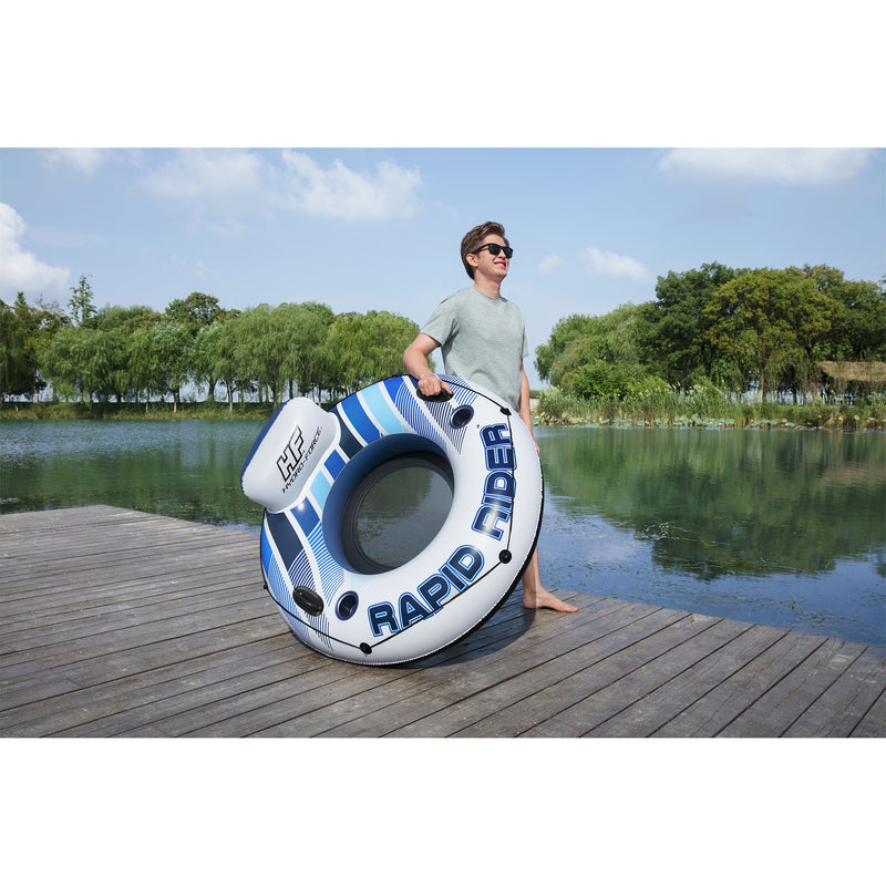 Bestway Hydro Force Rapid Rider Single River Inner Tube, Blue & White (Open Box)