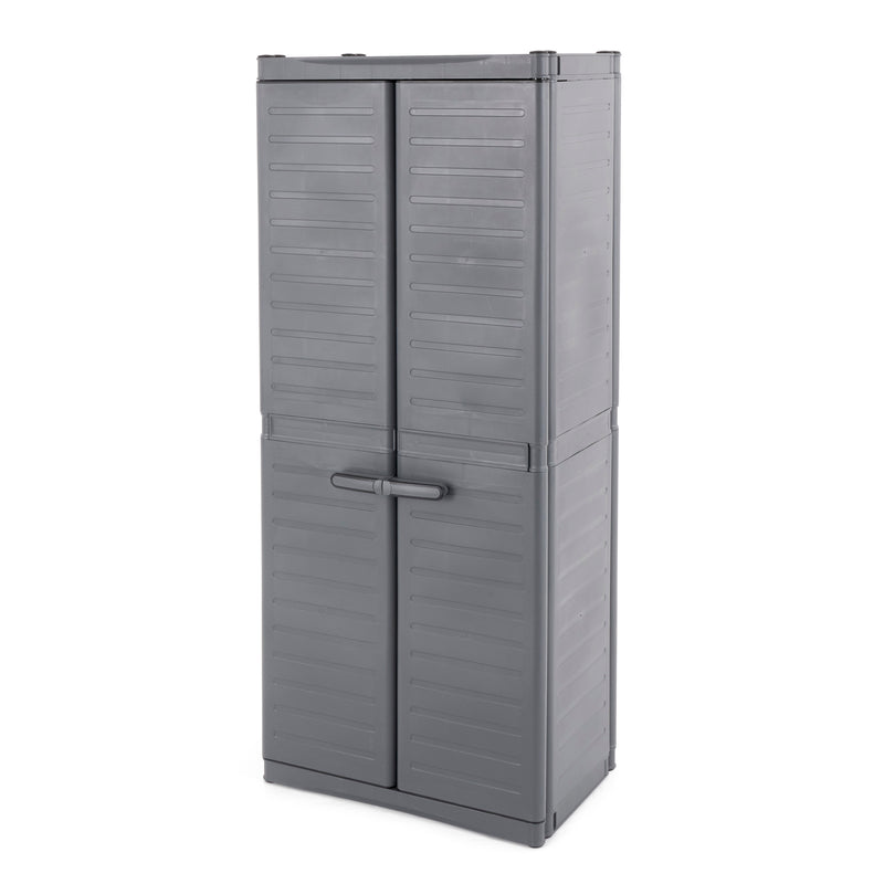 Gracious Living MaxIt Premium 2-Door Utility Cabinet w/ Adjustable Metal Shelves