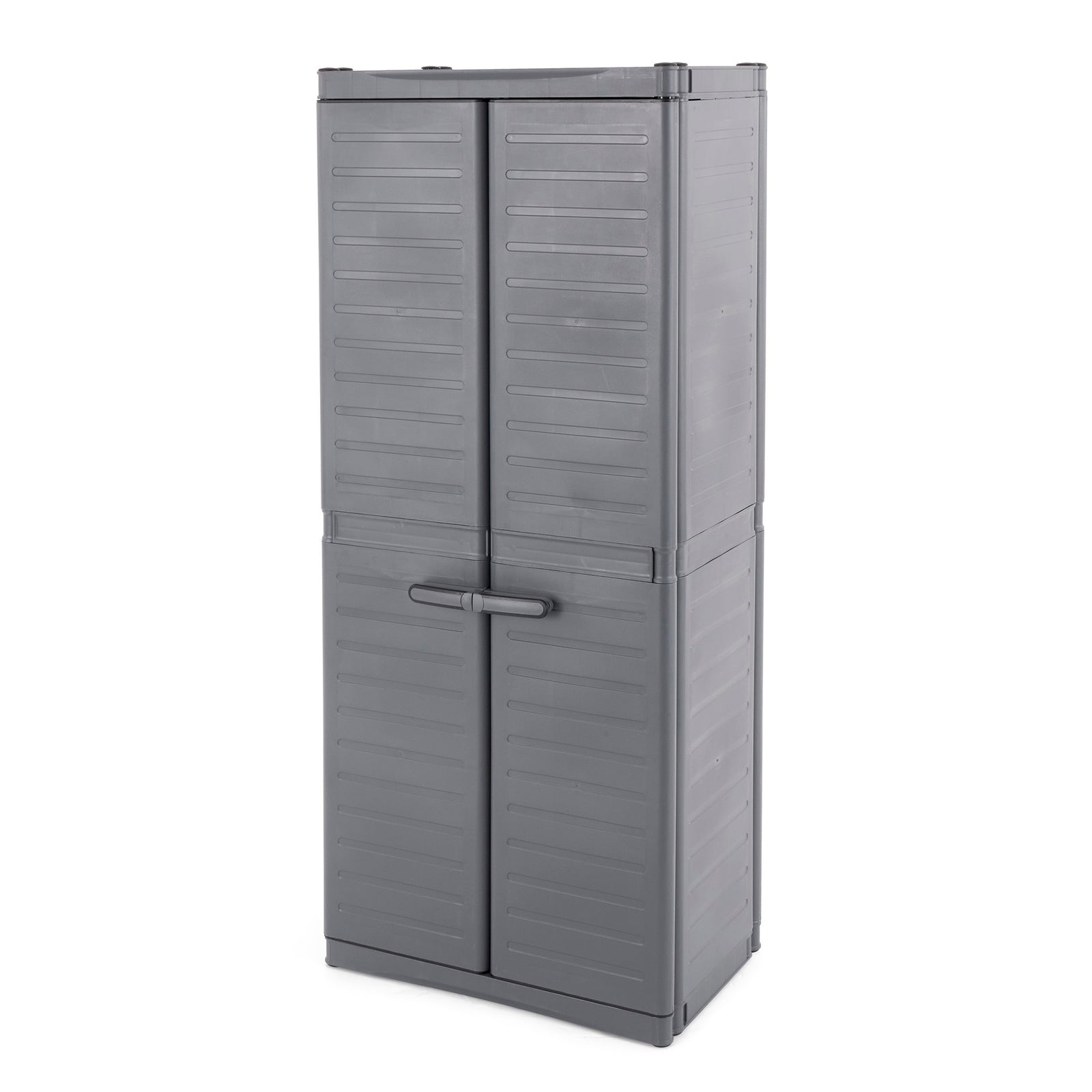 Gracious Living MaxIt Premium 2-Door Utility Cabinet w/ Adjustable Metal Shelves - VMInnovations