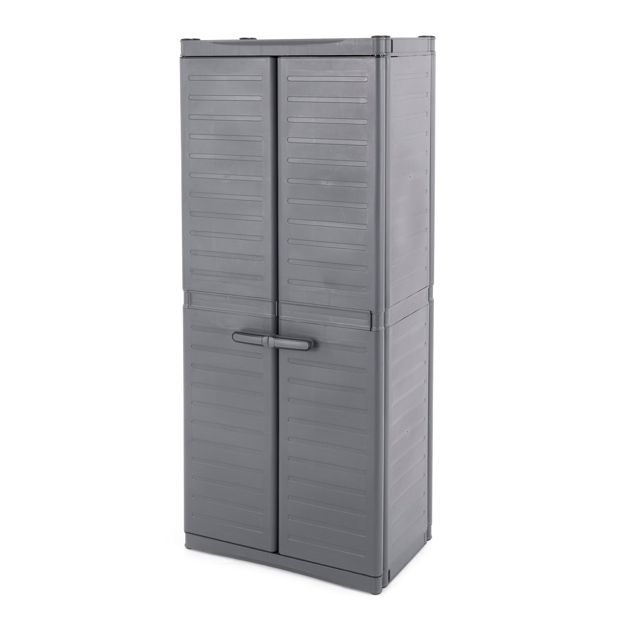 Gracious Living MaxIt Premium 2-Door Utility Cabinet w/ Adjustable Metal Shelves - VMInnovations