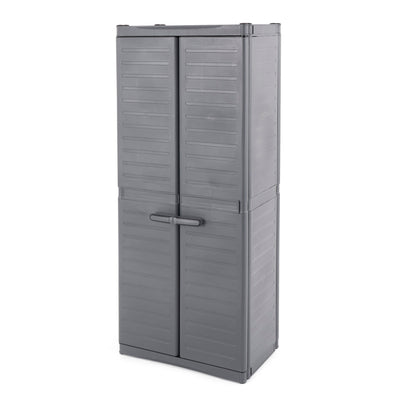 Gracious Living MaxIt Premium 2-Door Utility Cabinet w/ Adjustable Metal Shelves - VMInnovations