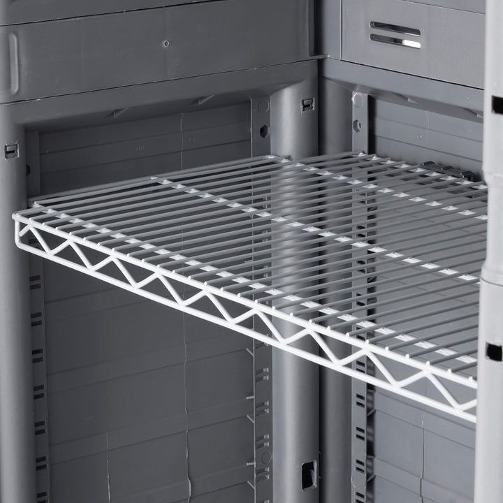 Gracious Living MaxIt Premium 2-Door Utility Cabinet w/ Metal Shelves (Open Box) - VMInnovations