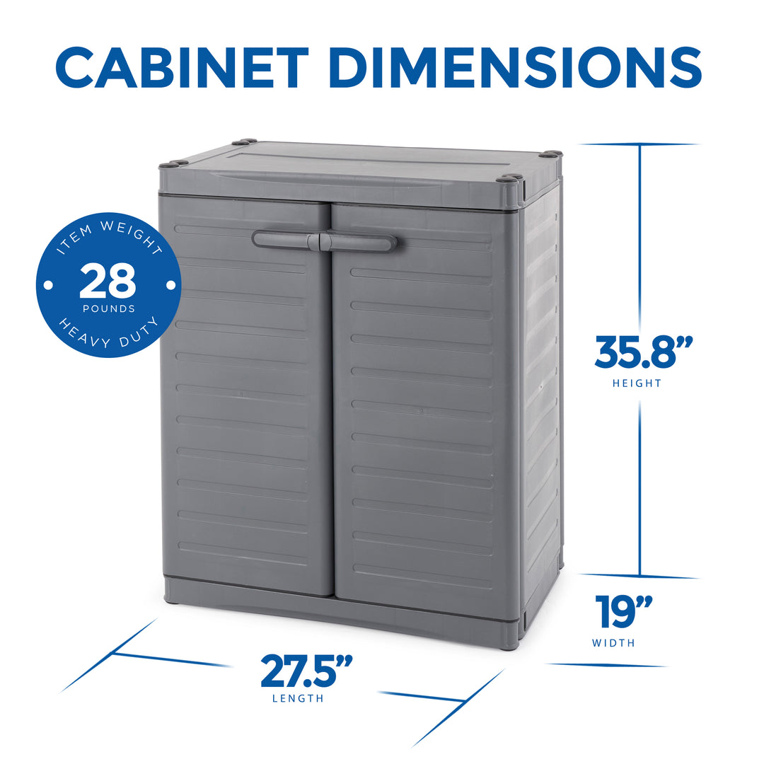 Gracious Living MaxIt Premium 2-Door Base Cabinet with Adjustable Metal Shelves (Open Box)