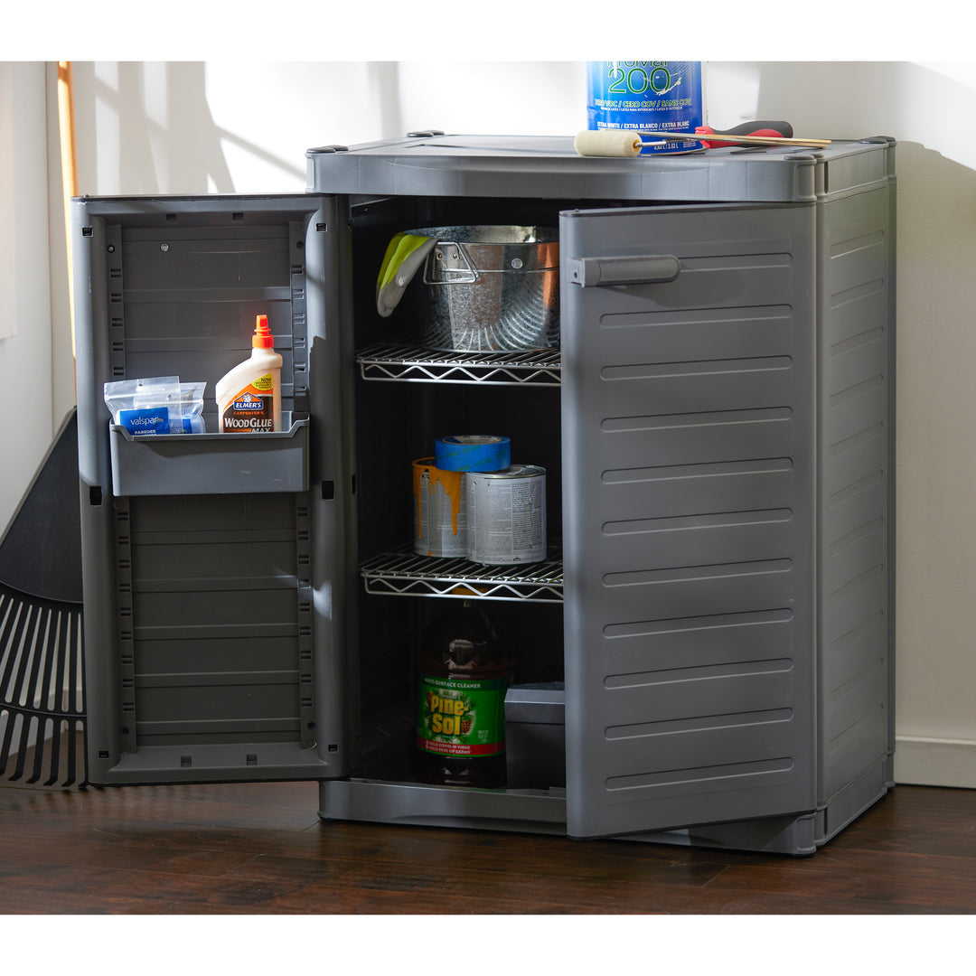 Gracious Living MaxIt Premium 2-Door Base Cabinet with Adjustable Metal Shelves (Open Box)
