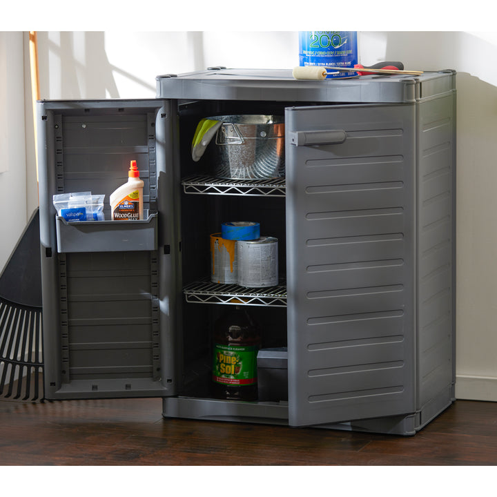 Gracious Living MaxIt Premium 2-Door Base Cabinet with Adjustable Metal Shelves (Open Box)
