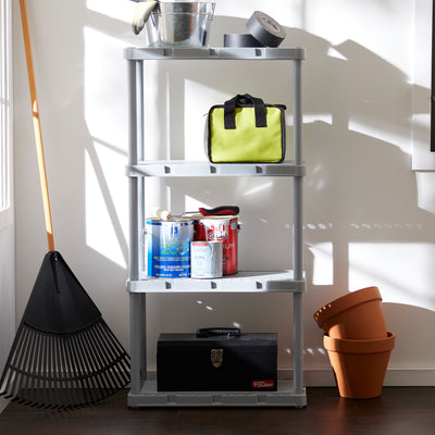 Knect-A-Shelf Fixed Height 4 Shelf Light Duty Storage System (Open Box) - VMInnovations
