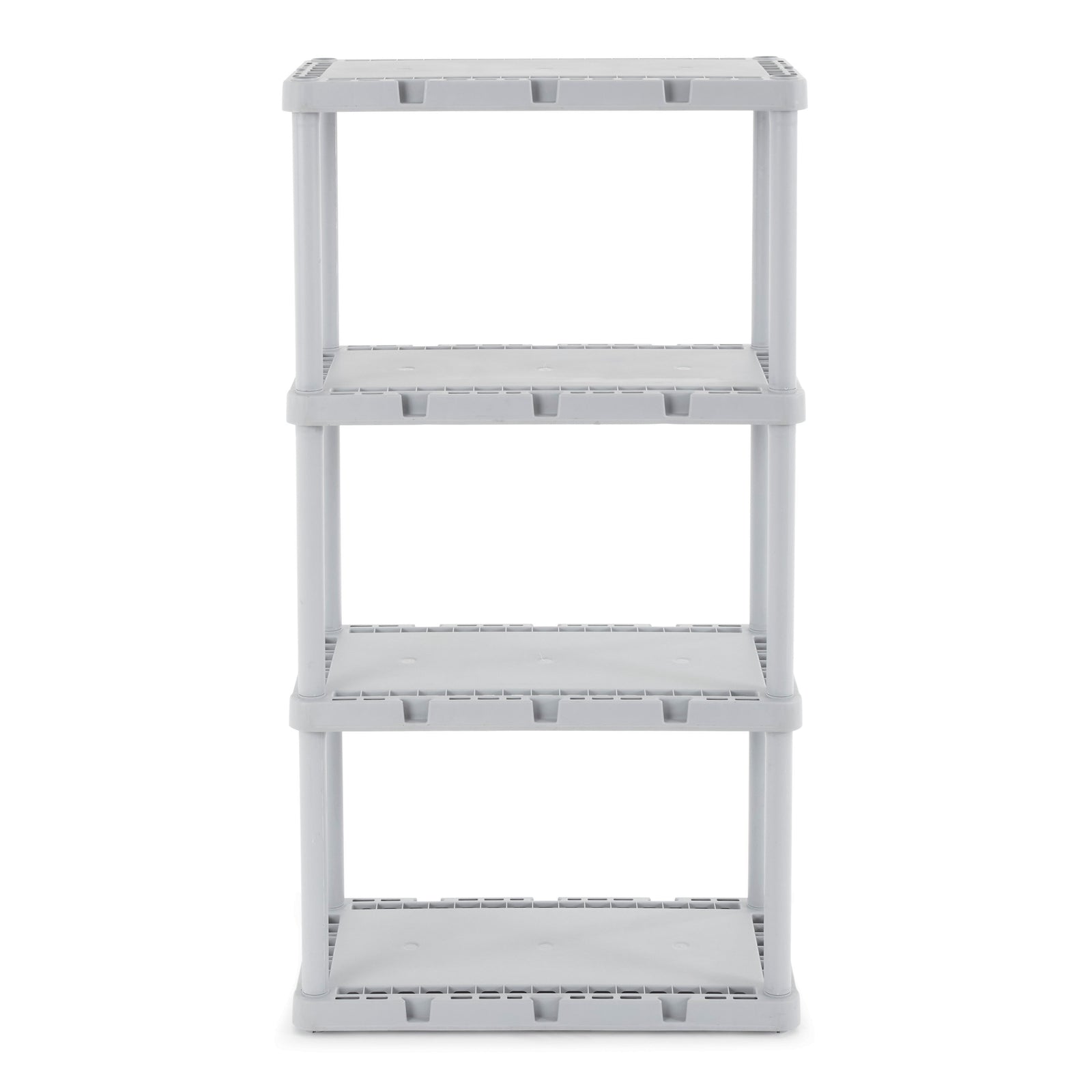 Gracious Living 4 Shelf Knect-A-Shelf Fixed Height Solid Light Duty Storage,Grey - VMInnovations