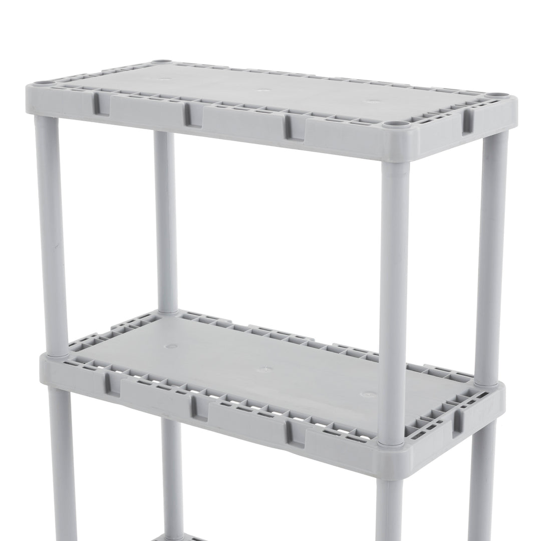 Gracious Living Knect-A-Shelf 4 Tier Light Duty Storage Shelving System (4 Pack)