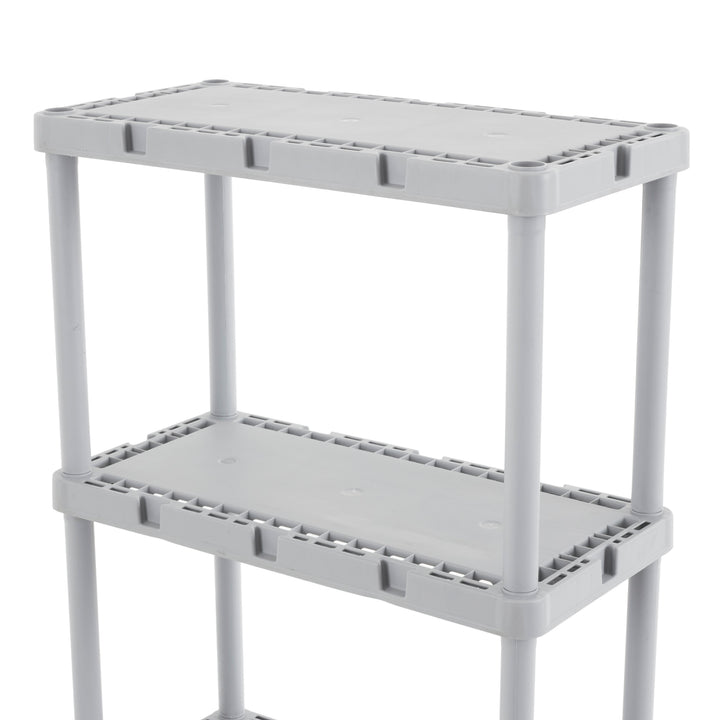 Gracious Living Knect-A-Shelf 4 Tier Light Duty Storage Shelving System (4 Pack)