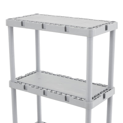 Knect-A-Shelf Fixed Height 4 Shelf Light Duty Storage System (For Parts)