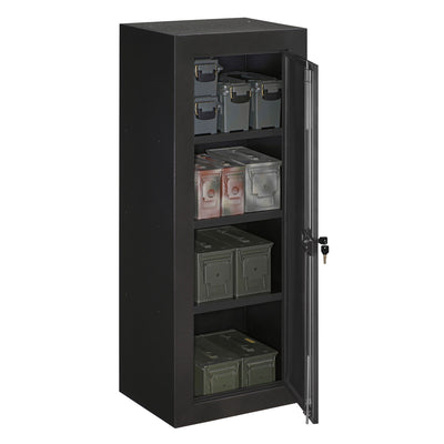 Stack On Firepower Locking 55 Inch Steel Ammunition Security Cabinet Safe, Black