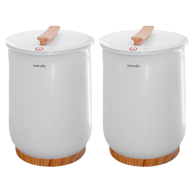 SereneLife Luxury Electric Bathroom Robe Spa Bucket Towel Warmer, White (2 Pack) - VMInnovations