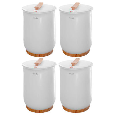 SereneLife Luxury Electric Bathroom Spa Bucket Towel Warmer for Bathrobes, White (4 Pack) - VMInnovations