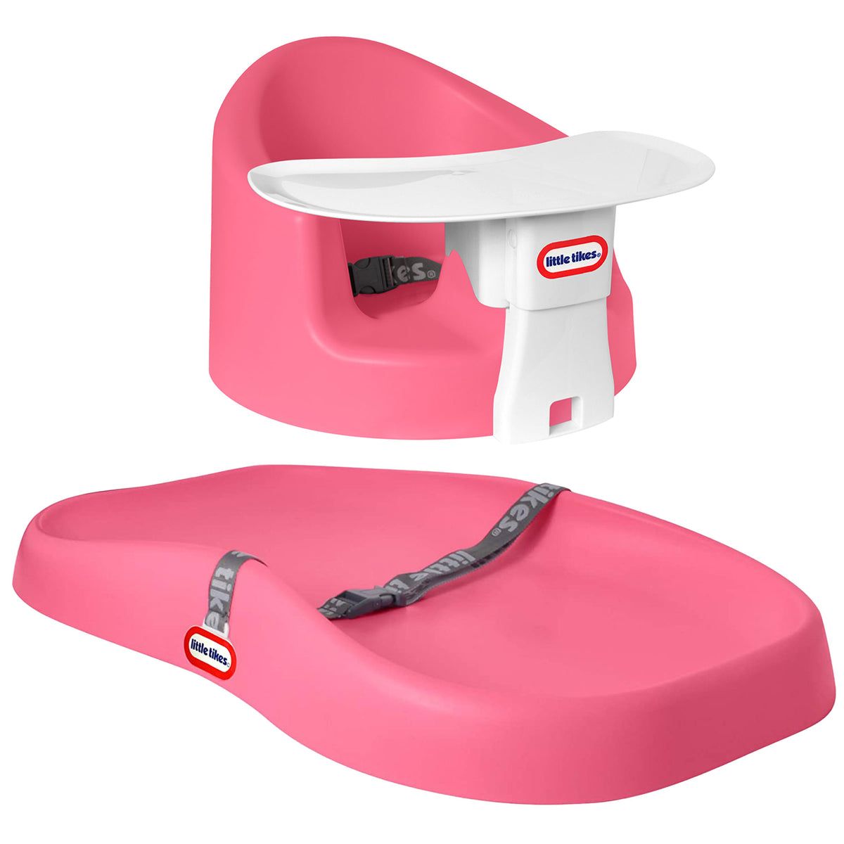 Little Tikes Deluxe 2 in 1 Baby Changing Pad and My First Seat with Tray, Pink - VMInnovations