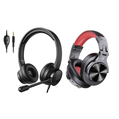 S100 Adjustable Microphone PC Headset with OneOdio A70 Bluetooth Headphones - VMInnovations