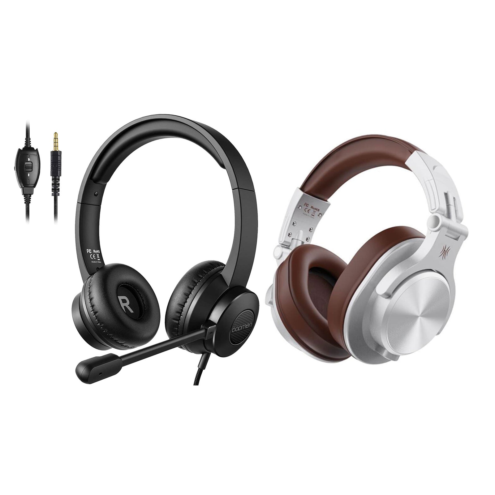 S100 Adjustable Microphone PC Headset with OneOdio A70 Bluetooth Headphones - VMInnovations