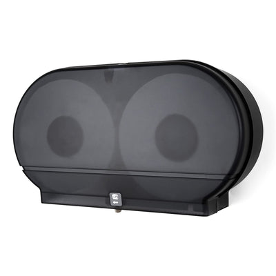 Response Commercial Twin 9 Inch Jumbo Wall Mounted Tissue Paper Dispenser, Black