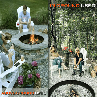 Simond Store Round Heavy Duty Fire Pit Ring Insert, 60 Inch Diameter (Open Box)