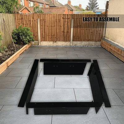 Simond Store Square Outdoor Fire Pit Ring Insert, 27 Inch Diameter (Used)
