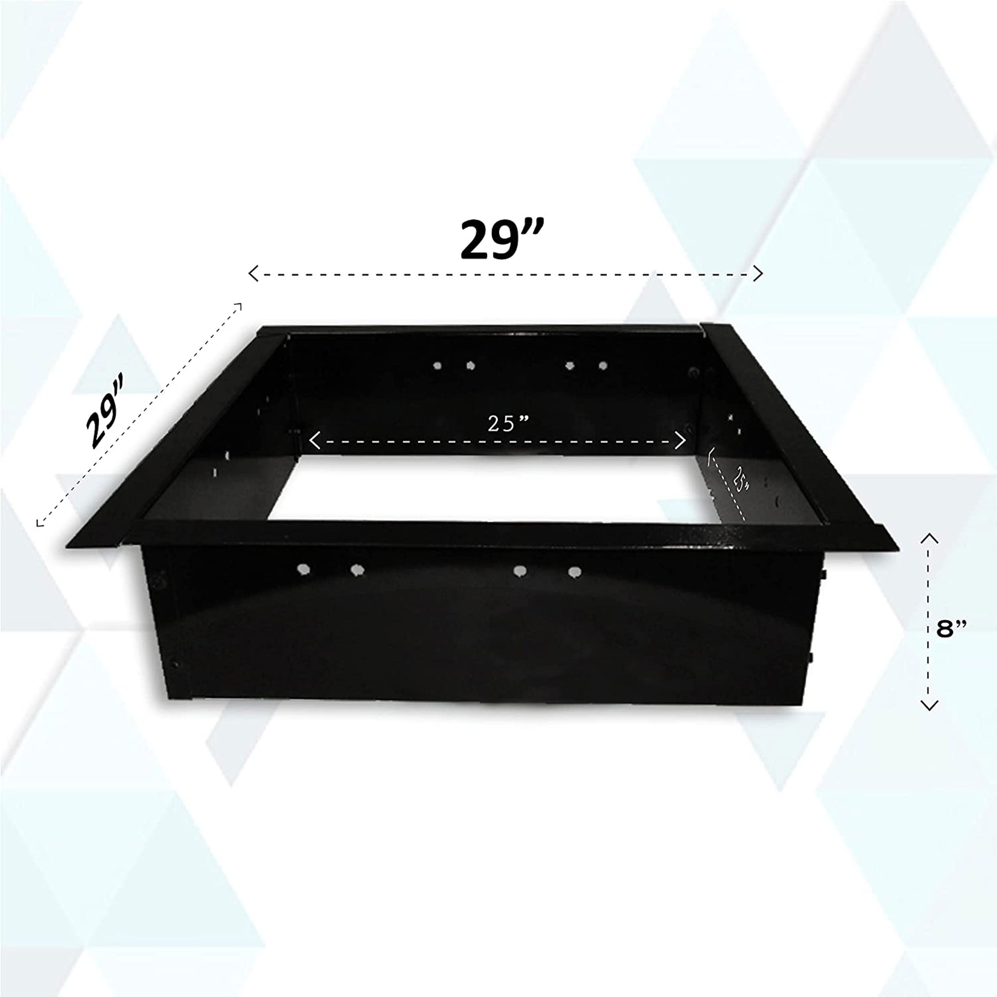 Simond Store Square Outdoor Fire Pit Ring Insert, 27 Inch Diameter (Used)