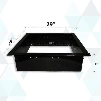Simond Store Square Outdoor Fire Pit Ring Insert, 27 Inch Diameter (Used)