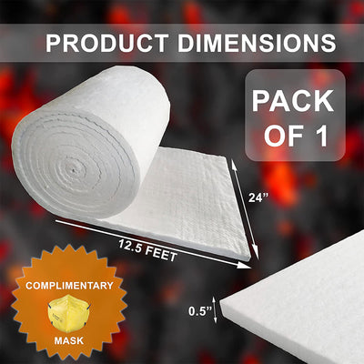 Simond Store Density Low Thermal Ceramic Fiber Insulation Blanket (Open Box)