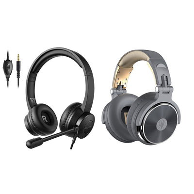 S100 Adjustable Microphone PC Wireless Headset & OneOdio Pro 10 Wired Headphones - VMInnovations