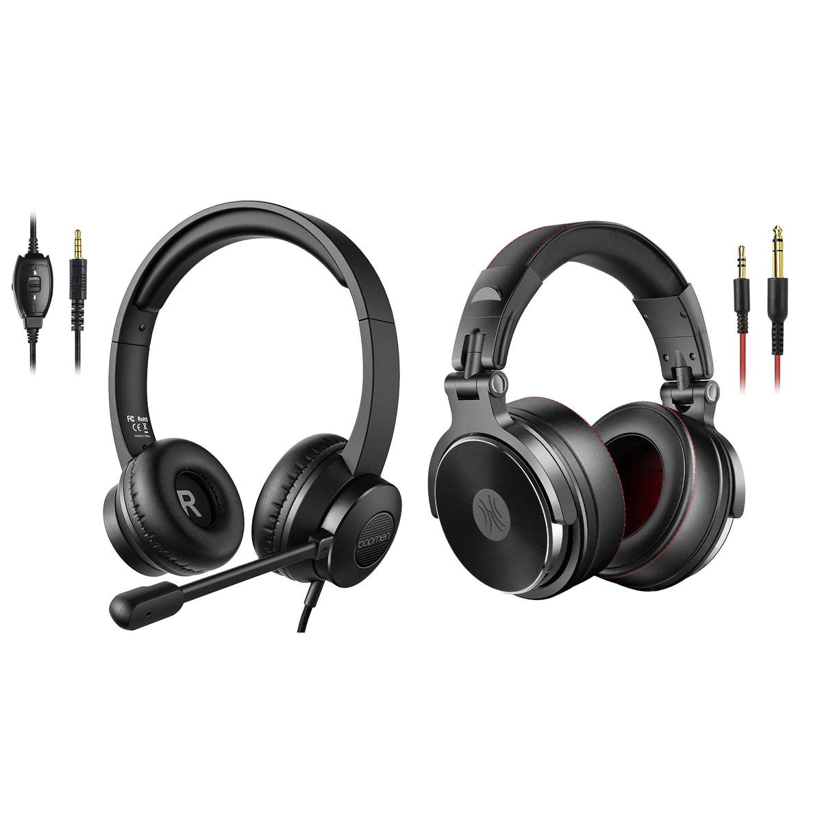 OneOdio Pro 50 Black Studio Headphones and S100 Wireless Headset with Mic, Black - VMInnovations