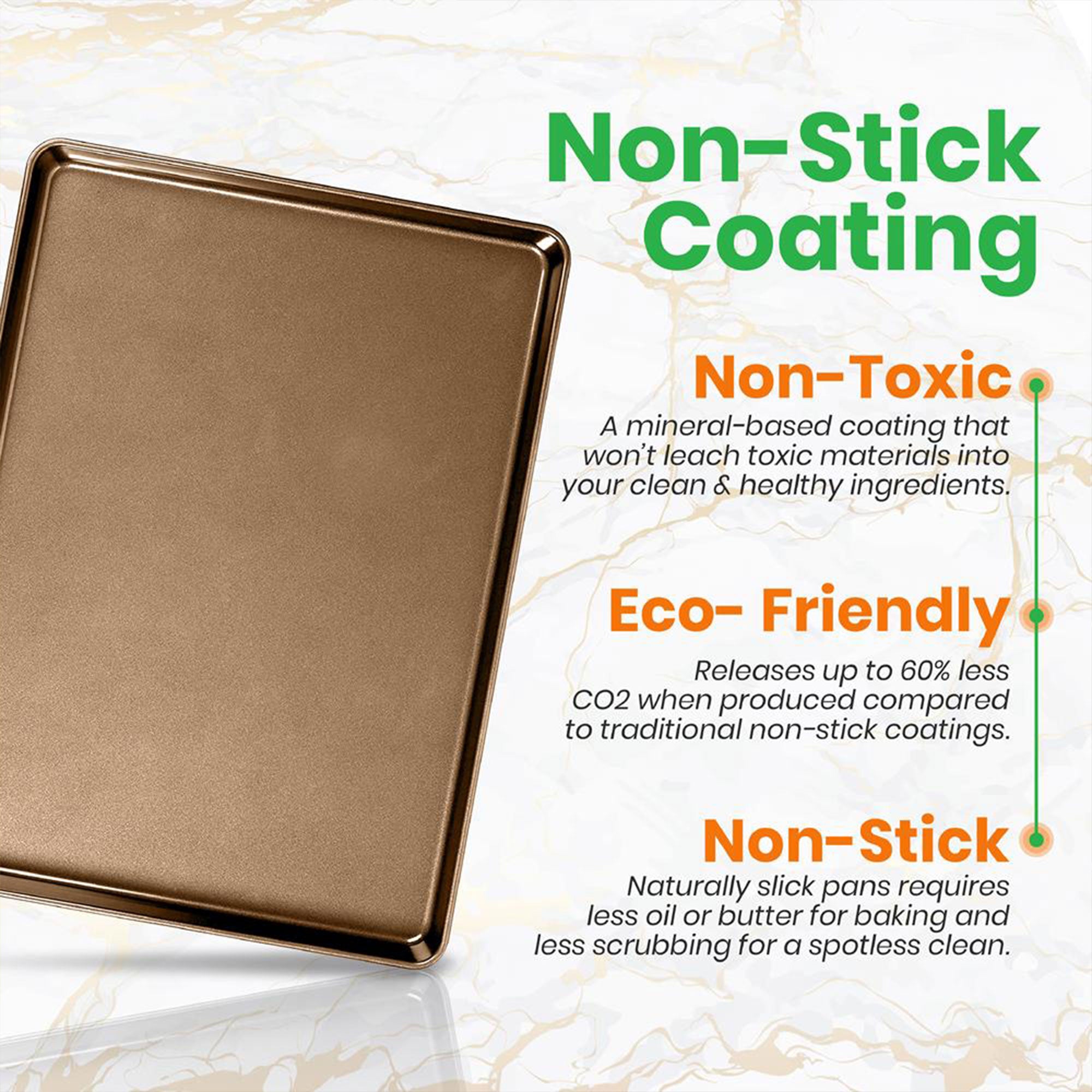 NutriChef XL Nonstick Rimmed Cookie and Baking Sheets, Set of 2 (Open Box) - VMInnovations