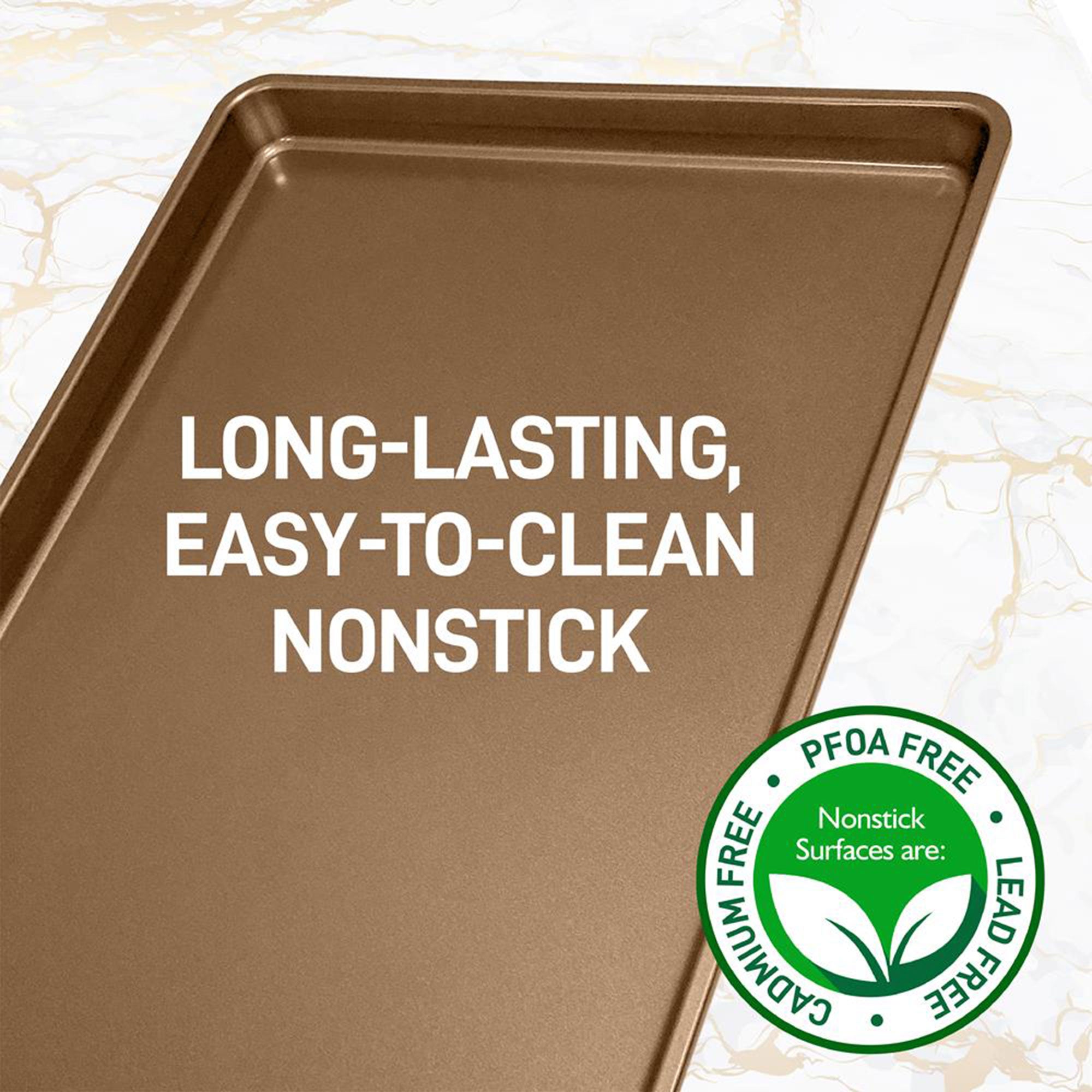 NutriChef XL Nonstick Rimmed Cookie and Baking Sheets, Set of 2 (Open Box) - VMInnovations