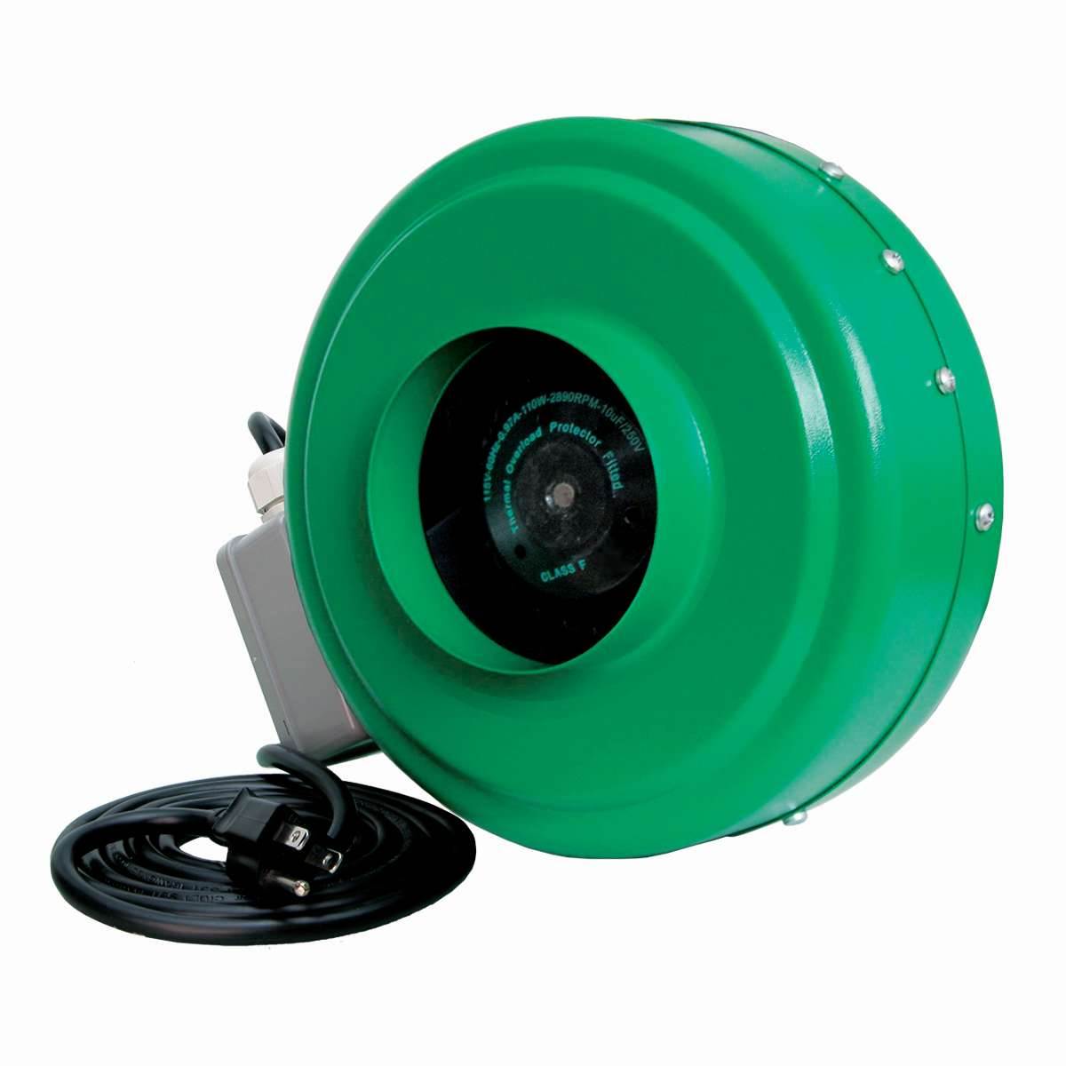 Hydrofarm ACDF6 Active Air 6 Inch Inline Hydroponic Fan with Mounts, 400 CFM