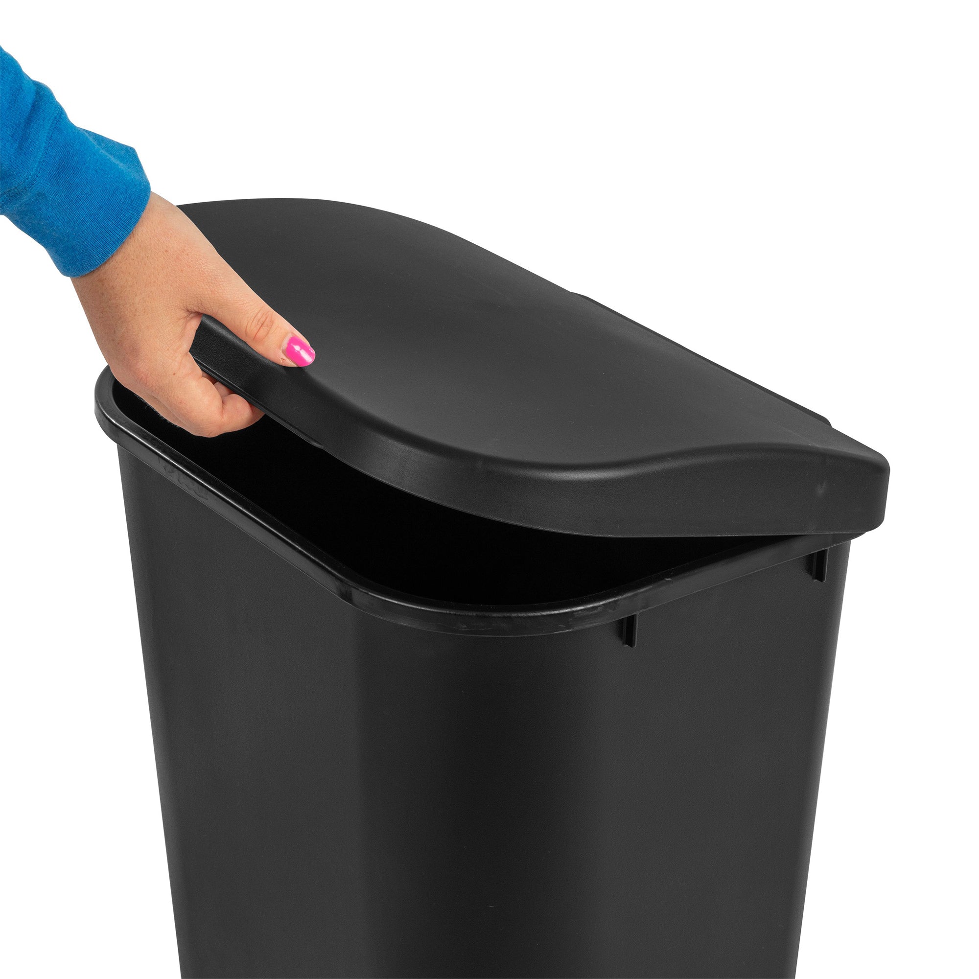Sterilite 11.3 Gal Lift Top Lid Wastebasket Kitchen Trash Can, Black (32 Pack) - VMInnovations