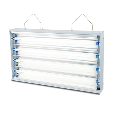 AgroBrite FLT24 4-Tube Hydroponic 2' Grow 96W Light Fixture with Bulbs, White - VMInnovations