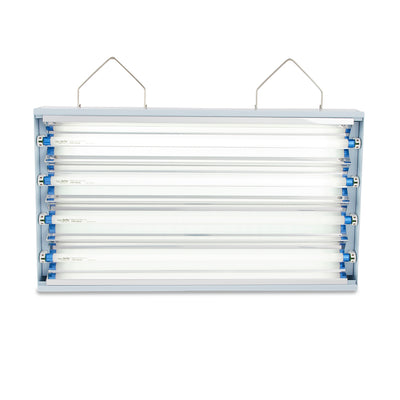 AgroBrite FLT24 4-Tube Hydroponic 2' Grow 96W Light Fixture with Bulbs, White - VMInnovations