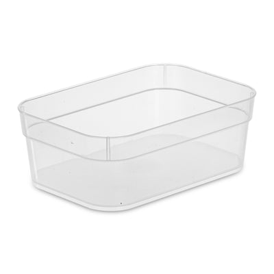 Sterilite Medium Storage Trays for Desktop and Drawer Organizing, Clear, 96 Pack
