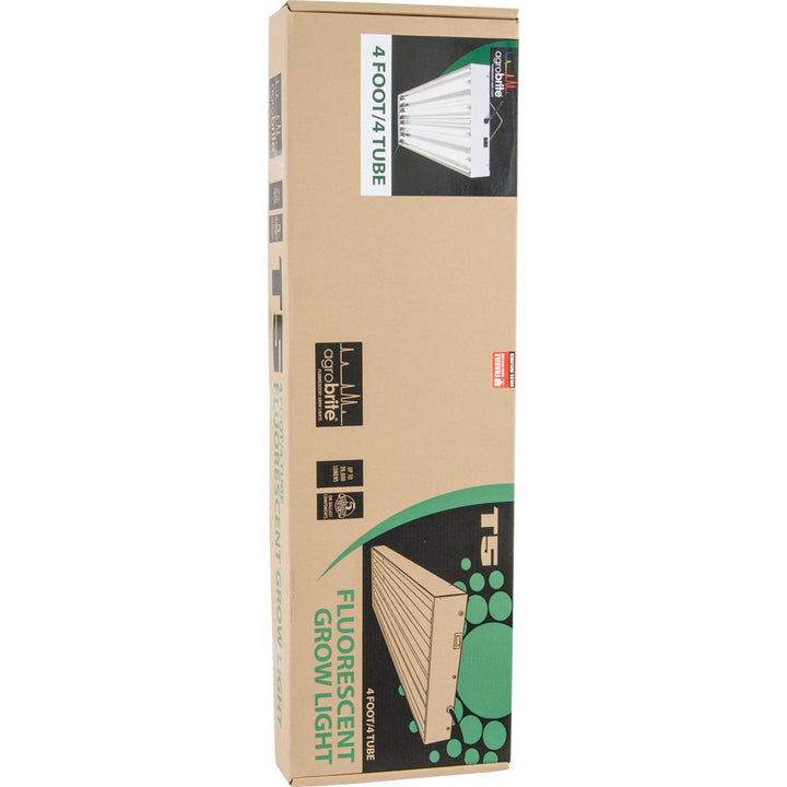 Hydrofarm FLT44 Agrobrite 4-Tube Hydroponic 4' Grow Light Fixture 216W w/ Bulbs - VMInnovations