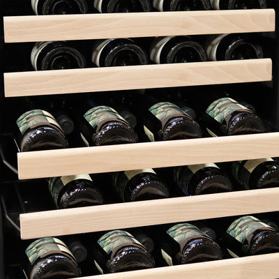 Whynter 92 Bottle 6 Shelf Stand Alone Zone Wine Refrigerator, Stainless Steel