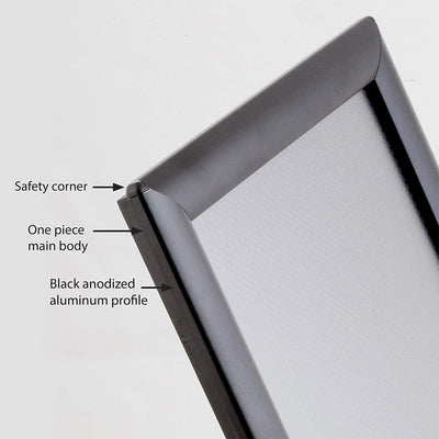 M&T Displays Opti Frame 8.5 x 11 In Wall Mount Front Load Frame, (5) (Open Box) - VMInnovations