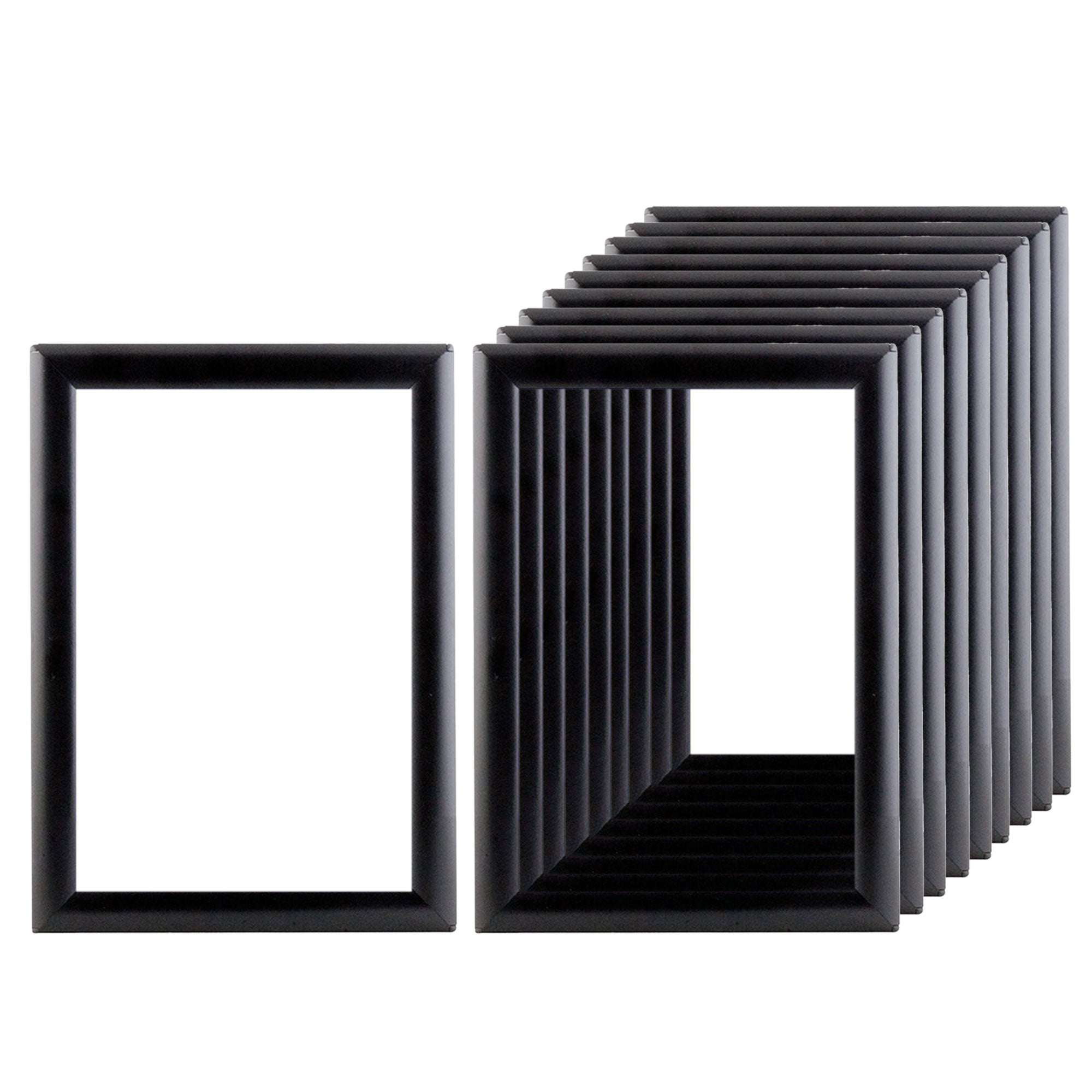 M&T Displays Opti Frame Wall Mount Front Load Frame, Black, 10 Count (For Parts) - VMInnovations