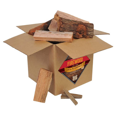 Smoak Firewood Kiln Dried Cooking Grade Wood Small Mini Logs, Oak, 25-30 Pounds