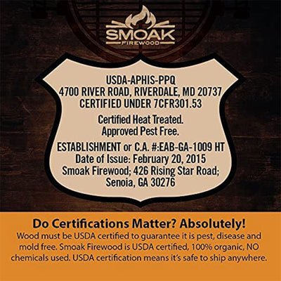Smoak Firewood Kiln Dried Cooking Grade Wood Small Mini Logs, Oak, 25-30 Pounds