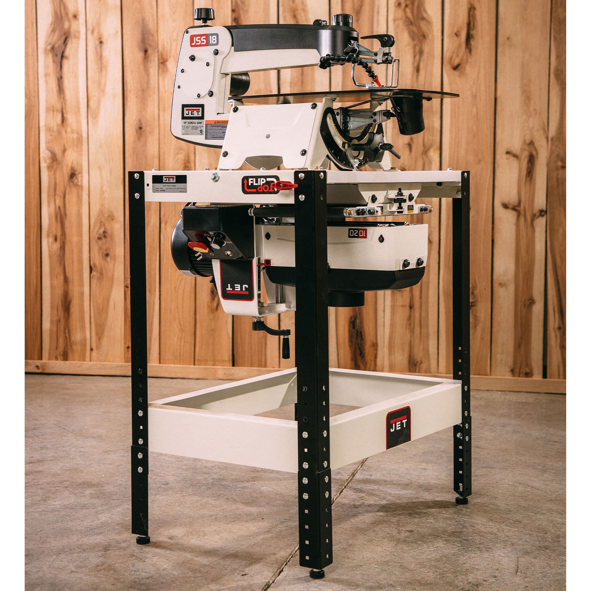 JET Flip Top Table for Benchtop Machines w/ 20 Inch L x 25 Inch W Work Surface