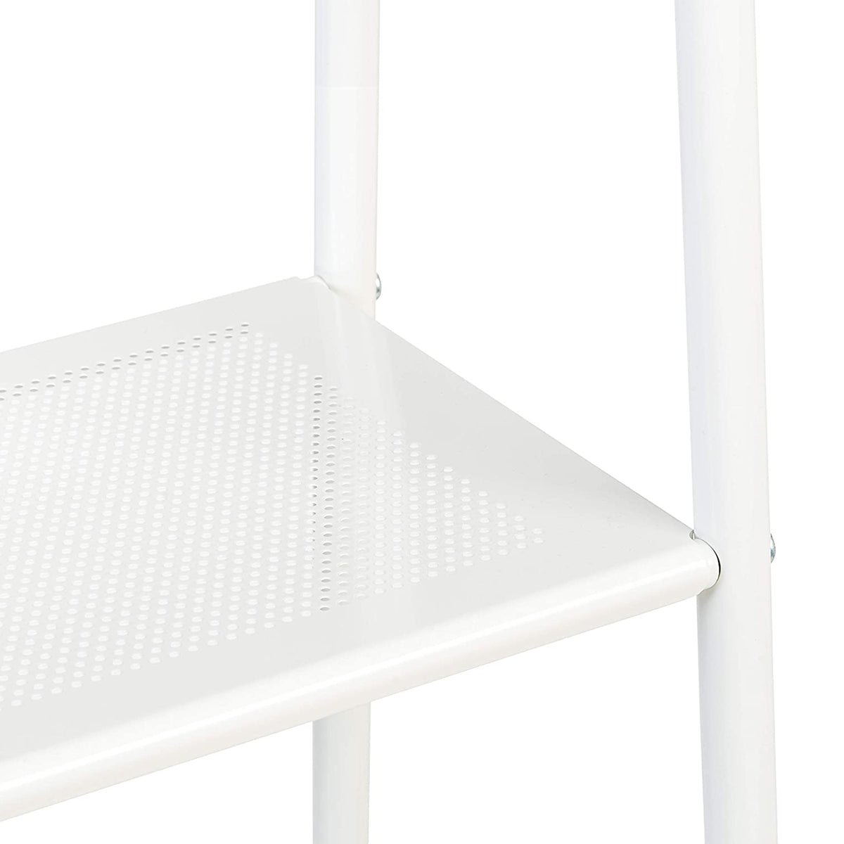 IRIS Freestanding 5 Foot Tall Metal Garment Rack with 4 Mesh Shelves (Open Box)