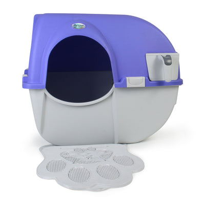 Omega Paw Roll 'n Clean Self Cleaning Cat Kitten Litter Box with Litter Box Mat