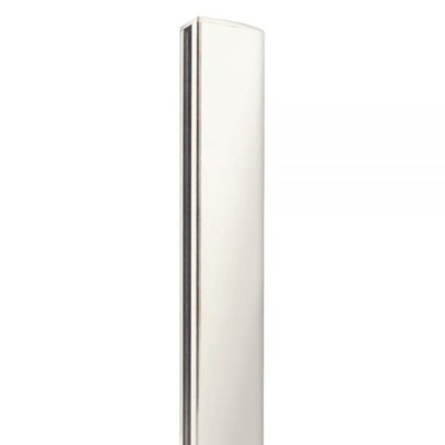 Stratco 8x6' Slat Fence System, White, & 95" 2 Way Fence Panel Post, White, 2 Pk - VMInnovations